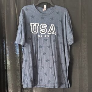 Blue Star Patterned Women's Tee